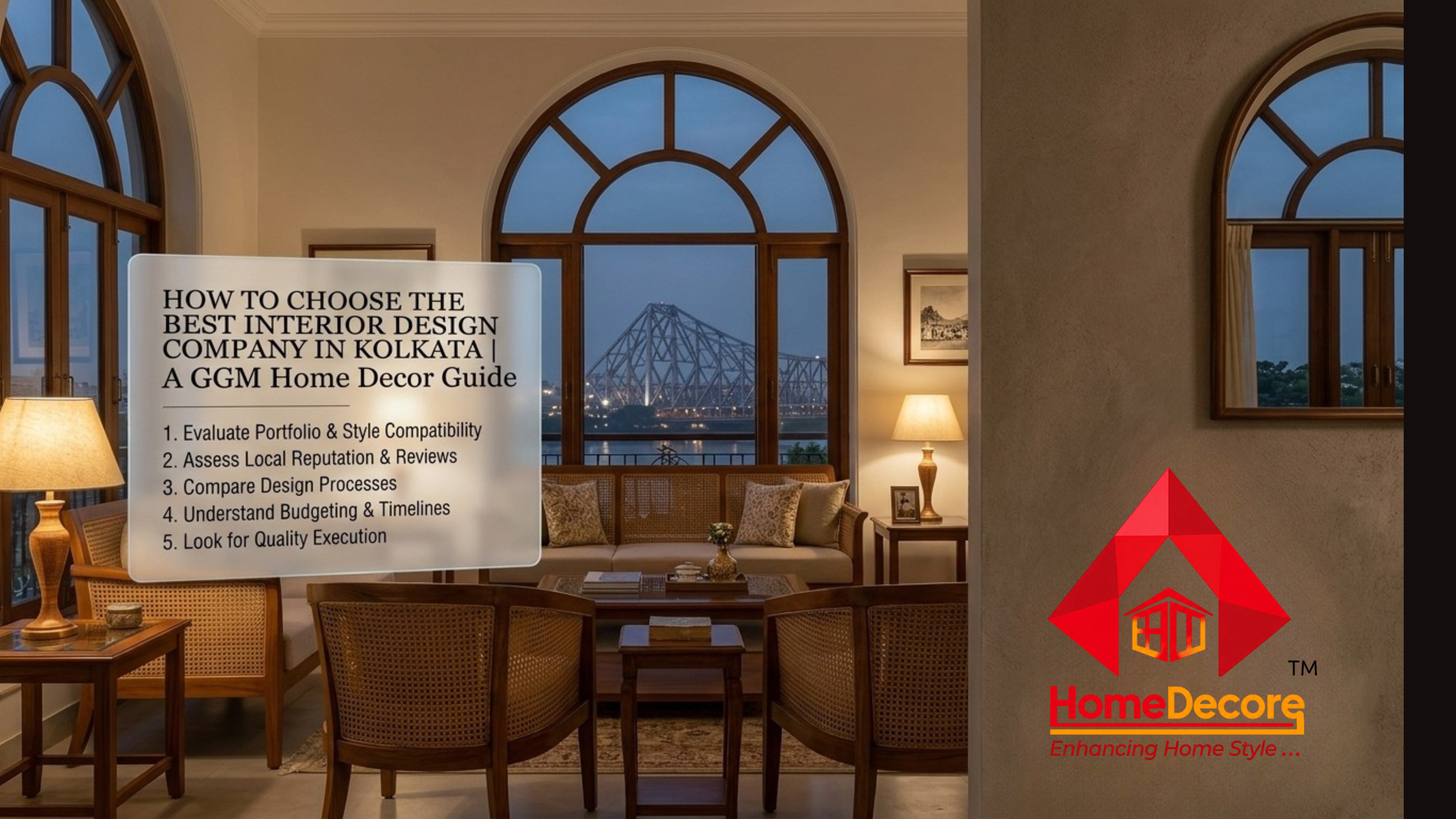 GGM Home Decor branding about choosing the best interior design company in Kolkata.